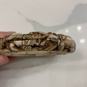 Hand carved bone bracelet